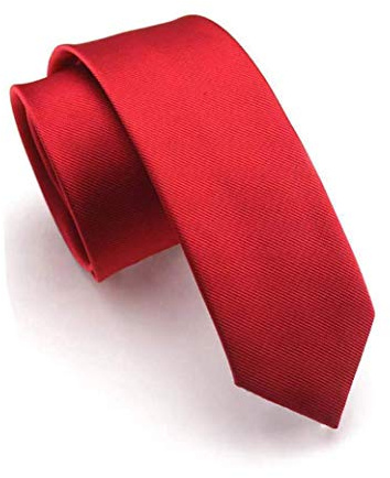JEMYGINS 2.4 Solid Color Skinny Tie Slim Necktie for Men (6cm)