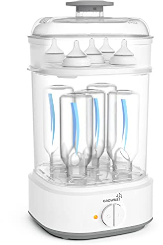 Bottle Sterilizer, Baby Bottle Steam Sterilizer, Electric Baby Bottle Sanitizer with Timer for Baby Bottles, Pacifiers, Pump Parts