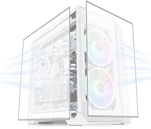 Magnetic PVC Dustproof Filter Cover for PC Case - 500x500mm PVC Mesh Dust Filter with Magnetic Frame 2-Pack DIY White Computer Fan Dust Proof Mesh Grills