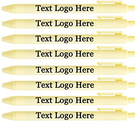 Stylo Personnalisé avec Nom Logo Text Gravé pour Réunion Entreprise Église Mariage 100 Pcs beige