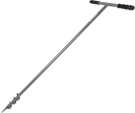 KADAX Erdlochbohrer für Einpflanzen von Bäumen, T-förmiger Handerdbohrer für Gartenarbeit, Gartenbohrer für Zaunpfosten, Pflanzbohrer mit Handgriff (Ø 50 mm)