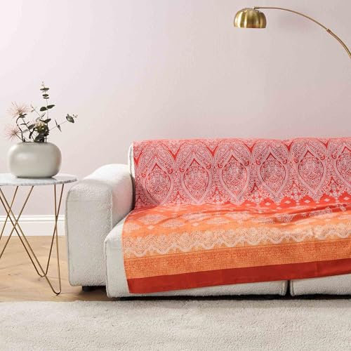 Bassetti Kerala Foulard aus 100% Baumwolle in der Farbe Perla G1, Maße: 180x270 cm - 9330038 Orange O1, Maße: 180x270 cm - 9332286