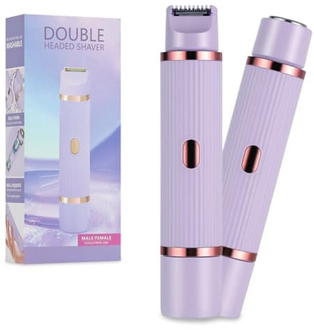 LOPHE Epilatore Viso Donna, 2 in 1 Rasoio per Viso Donna USB Ricaricabile, Epilatore Elettrico Indolore, per Viso, Labbra, Baffetti, Braccia, La Zona Bikini (Viola)