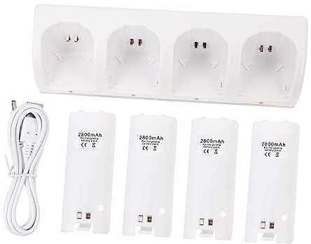 1 Set Caricabatterie Slot per Batterie Ricaricabili Stazione per Compatto e Portatile Indicatore Stato Carica per Maggiore Convenienza
