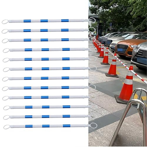 WEKONUMEX Conos de tráfico retráctiles, Paquete de 12 Conos de tráfico retráctiles Multicolores de 1,2 a 2 m