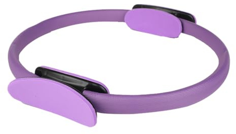 ALCXAZS Cerchio per Pilates Resistente e Antiscivolo Cerchio per Yoga cinetico da Donna e Ginnastica TPE per Yoga cinetico per Donna, Viola, 37.5 * 3.5 cm