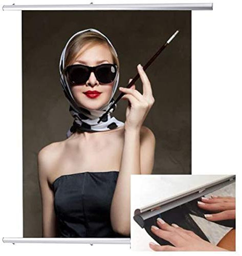 Ejoyous Klemmschiene Posterschiene, 100 cm Aluminium Faltbare Wandklemmschiene Posterclip Klapprahmen Plakathalter Poster Accessoires Plakatleisten für Textilbanner oder Poster