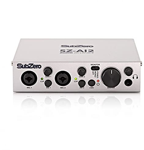 USB Audio Interface SubZero AI2-2x XLR/TRS Inputs 24-bit / 96kHz