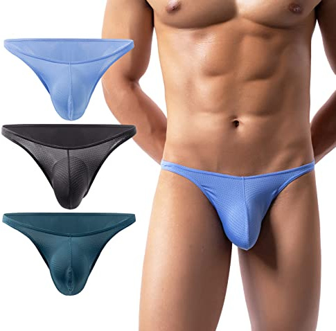 AIEOE Calzoncillos Malla para Hombres Ropa Interior Suave y Transpirable con Agujeros Aire