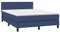 vidaXL Boxspringbett mit Matratze LED Bett Polsterbett Bettgestell Doppelbett Lattenrost Bettrahmen Schlafzimmerbett Hotelbett Blau 140x200cm Stoff