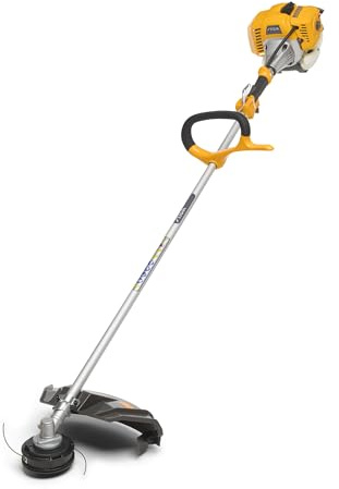 STIGA BC 535 débroussailleuse à Essence - Moteur 2 Temps de 32,6 cm3, Arbre Droit, poignée Loop, Largeur de Coupe de 43 cm, tête Tap&Go à Double Ligne et Lame à 3 Dents, Jaune