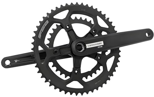 VDP Kurbelgarnitur Kettenradgarnitur Fahrradkurbel Kurbel 2-Fach - FSA CK-141SS - für Rennrad - Cannondale One-Logo - Kurbelarmlänge 170mm - 50/34 Zähne - BB30-2X 11fach - Aluminium Kettenblatt