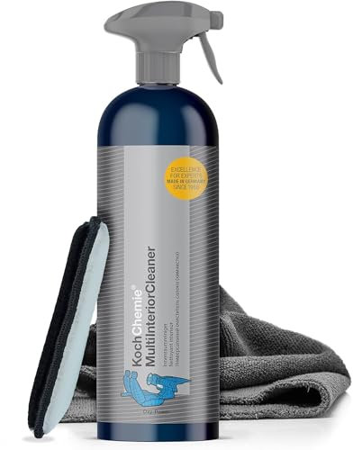 autopflege Auto Reinigungsset Innenraum | Koch Chemie Multi Interior Cleaner 750ml Innenraumreiniger + Mikrofasertuch + Mikrofaser Pad |Effiziente Reinigung von Polster Textil Kunststoff