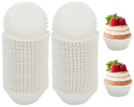 500pcs Mini Cupcake Cases, Muffin Liners, Baking Cups Paper, Cake Cases, White Cupcake Cases, Cupcake Boxes for Baking