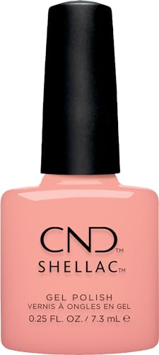 CND Shellac UV Nail Polish Sunrise Energy - Semi-Transparent for Jelly Effect - No. 467 Apricot - Original CND - UV Polish - Nail Design - Gleam & Glow Collection