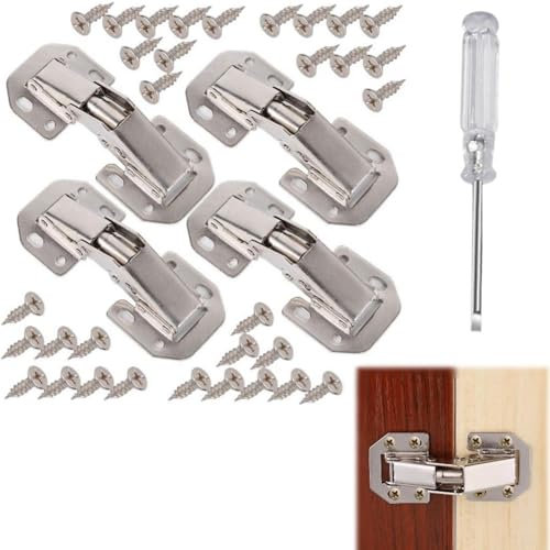 Scharniere Schranktür mit Scharnierschrauben,Schrankscharniere,Scharniere für Schranktüren,Scharniere Schranktür,Aufschraubscharnier mit Feder,Schranktür Softclose,Tür Scharniere Küchenschrank