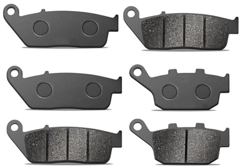 HBGURM Pastillas de Freno Pastillas De Freno Delanteras para Motocicleta para Macbor para Montana XR5 KY500X 525X ZF500GY 500F ZF500 Pastillas De Freno De Disco Traseras(Full Set)