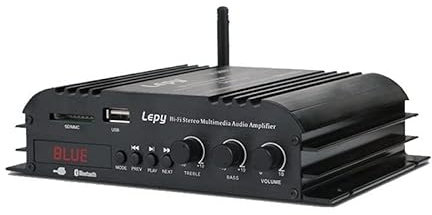 Hi-Fi-förstärkare，Audioförstärkare Bluetooth-kompatibel FM Mp3 2 * 90W spelare Ljudeffektförstärkare HiFi Equalizer Bilhemmabio Mp3-dekoder Musik AMP