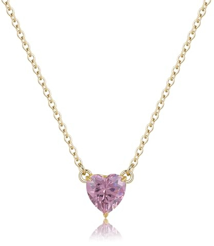 S'Agapõ Collana Girocollo Donna, Collana Donna in Acciaio e Zirconi con Simbolo Cuore | Collezione Dazzly - SDZ61