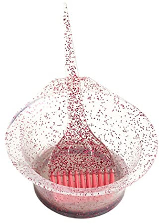 Hair Coloring Dyeing Kit Salon Hair Dye Brush Bowl Set Hairdressing Styling Accessories 2PCS Red