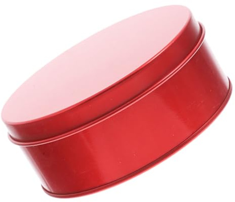 JECOMPRIS Caja Redonda De Hojalata Para Galletas Con Tapa Caja Pequeña Para Té y Lata Decorativa Navideña Para Regalos y Fiestas