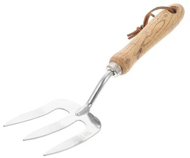 TOYANDONA Pala da Giardinaggio Tre Denti Forca Mano per Diserbo e Trapianto Attrezzo Robusto per Terra Fiori e Ortaggi
