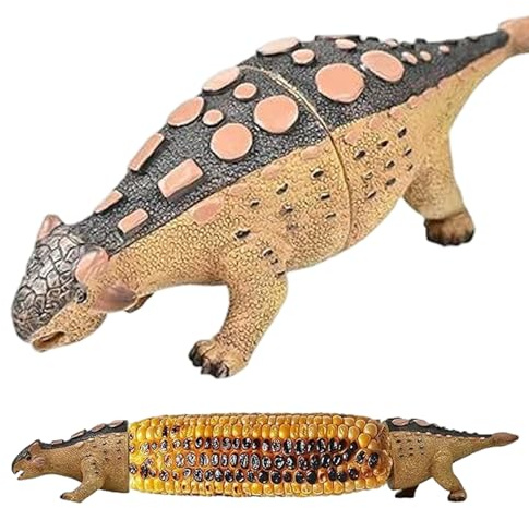 Dinosaurie majskolvshållare, tecknad majs på kolvhållare med rostfria stålspetsar, återanvändbara och enkla att rengöra grillspett för grillning, fester, familjemättier, inomhusdekorationer
