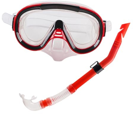 Yunmeryker Snorkel And Goggles, Ergonomic Silicone PC Diving Set, Adjustable Leak-, Suitable for Men And Women, Snorkeling, Swimming, Underwater