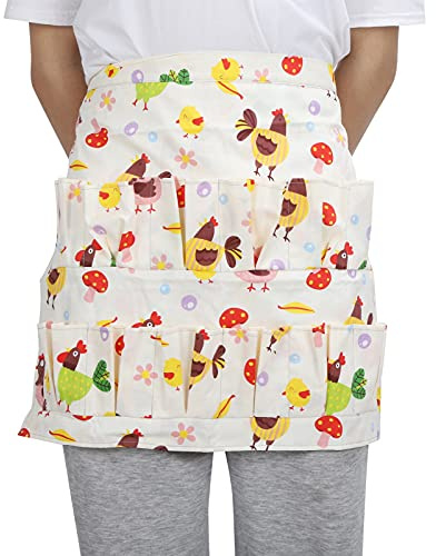 Tablier de Collecte D'oeufs de Poulet Tablier D'épouse de Fermiers Tablier de Ferme pour Oeufs Ramassés pour Contenir Plusieurs œufs(L)