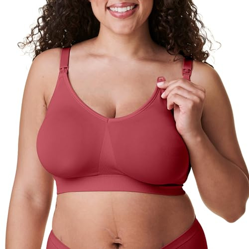 Bravado Designs Sustainable Maternity & Nursing Bra | Body Silk Seamless | Nylon Reciclado | Wireless | B-J Cup, Barra de Labios.