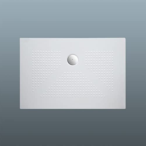 Kiamami Valentina - Piatto Doccia Rettangolare 120x80 in Ceramica Bianca Sottile 3cm