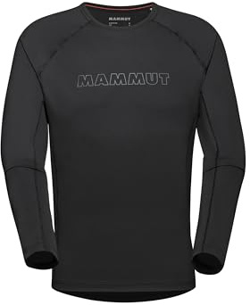 Mammut Selun FL Longsleeve Logo Men | Langarmshirt für Herren, Für Outdoor Sport und Wandern, UV Schutz 50+ | Schwarz, L