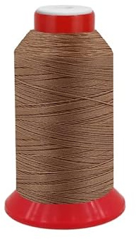 fuwi HT - Filato per pelle, spessore 20, filato per jeans extra forte, resistente ai raggi UV, forza di rottura 9.300 cN, filo 0,5 mm, per pelle ed esterni, 500 metri (0026 marrone pallido)