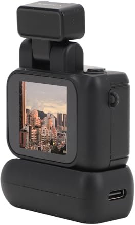 Jectse Piccola Videocamera DV 1080P HD, Videoregistratore DVR con Schermo a Colori da 1,44 Pollici con Custodia di Ricarica per Torcia, per Viaggi, Sport (BLACK)