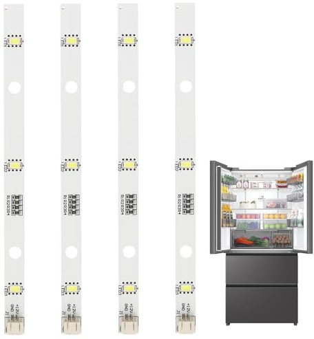4 PCS LED-Lichtleiste, 12V 2W, LED Kühlschranklampe, Energiesparende le-d kühlschranklampe zum Austausch Defekter Module, Kühlschrank Licht Nachrüsten (1629348)