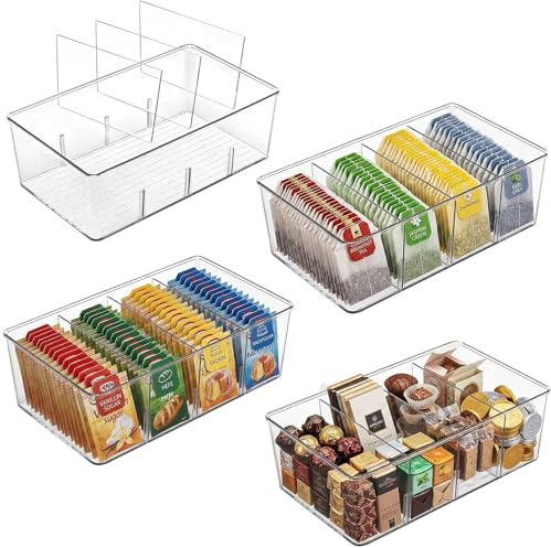 uandu Kühlschrank Organizer 4er Set mit 4 Fächern