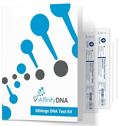 AffinityDNA Sibling DNA Testing Kit | Highly Accurate Genetic Swab Test | 18 Loci Home DNA Test Kits for 2 Brothers or Sisters | Results in 5 Working Days | Laboratory Fee Not Included