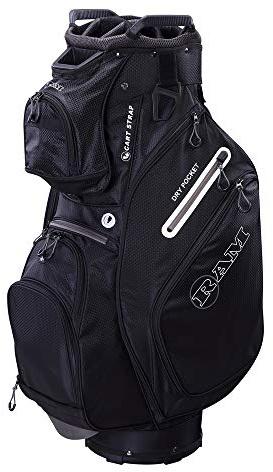 Ram Golf FX Deluxe Golf Trolley Bag with 14 Way Full Length Dividers Black/Grey