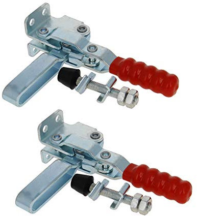 Utoolmart Lot de 2 pinces à bascule GH-12130 - Capacité de maintien - Pince verticale antidérapante - Rouge - 230 kg