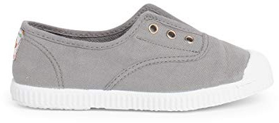 Slip-On Gummi Canvas Sneakers, Grå, 24 EU