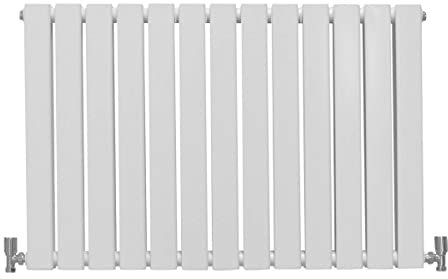 Radiatori Termosifoni in Acciaio Calorifero a Doppio Strato a Pannelli Piatti Riscaldamento Centralizzato Colonna Termosifone Orizzontale Radiatore a Parete - Bianco Lucido - 60 x 91 cm