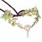 MOSTORY Handgefertigter Waldranken-Kopfschmuck, grüne Blätter, Elfen-Stirnband, Fee, Kristall, Krone, Göttin, Elfen, Kreis, Tiara für Hochzeit, Braut, Geburtstag, Damen-Kostüm, Haar-Accessoire