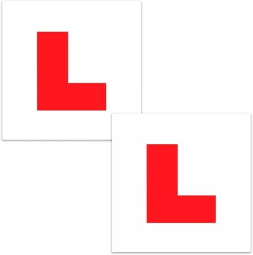 The Tie Company Magnetic L Plates for Learner Drivers - Set of 2 - Durable & Reflective Provisional Driving Test Signs - Twin Pack