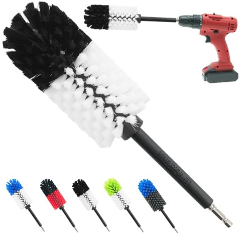 Wheel Brush, Soft Drill Wheel Cleaner Brush, Highly Dense and Durable Car Wheel Brush Rim Tire Detailing Brush Car Washing Brush for Wheels Rims Exhaust Tips Vehicle Engine Motorcycles,No Scratche