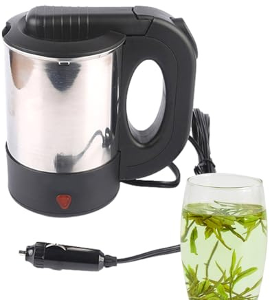 Genérico - Hervidor eléctrico de viaje de 500 ml, calentador de agua portátil con función de apagado automático y mantenimiento de temperatura, en acero inoxidable