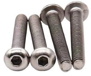 AYYSSM 20PCS M4x5/6/8/10/15/20/25/30/35/40mm Pure Titanium Hexagon socket Column Head titanium screws TA2 fasteners(M4X6 20PCS)