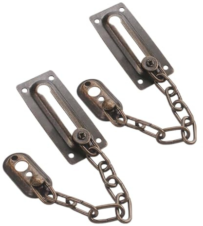 Cerradura de Puerta Cadena Antirrobo de Acero Inoxidable 2piezas