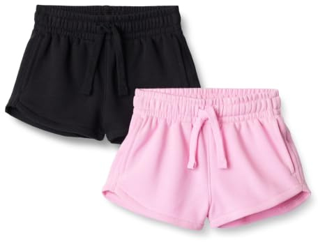 Amazon Essentials Pantalones Cortos de Felpa Francesa Niñas, Paquete de 2