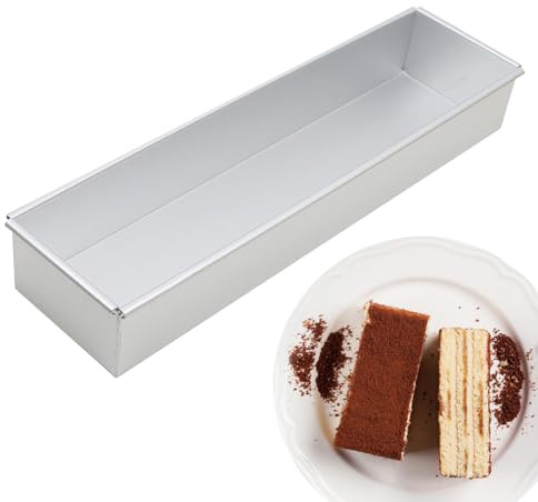 Rektangulär tårtform – non-stick bakform, glasskakform, långvarig rektangulär dessertform för bröllopsfest | bladbricka