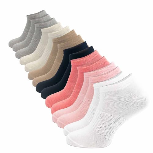 The Essentials Wardrobe Ladies Socks Trainer Liners 15 Pairs Womens Ankle Socks Cotton Low Cut Sports